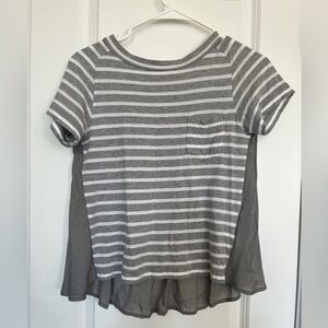 Sacai Luck paneled Cotton  Striped T-shirts